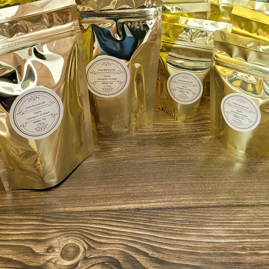 Organic Lemongrass & Ginger Tea  - FULL SIZE Pouch - 2oz
