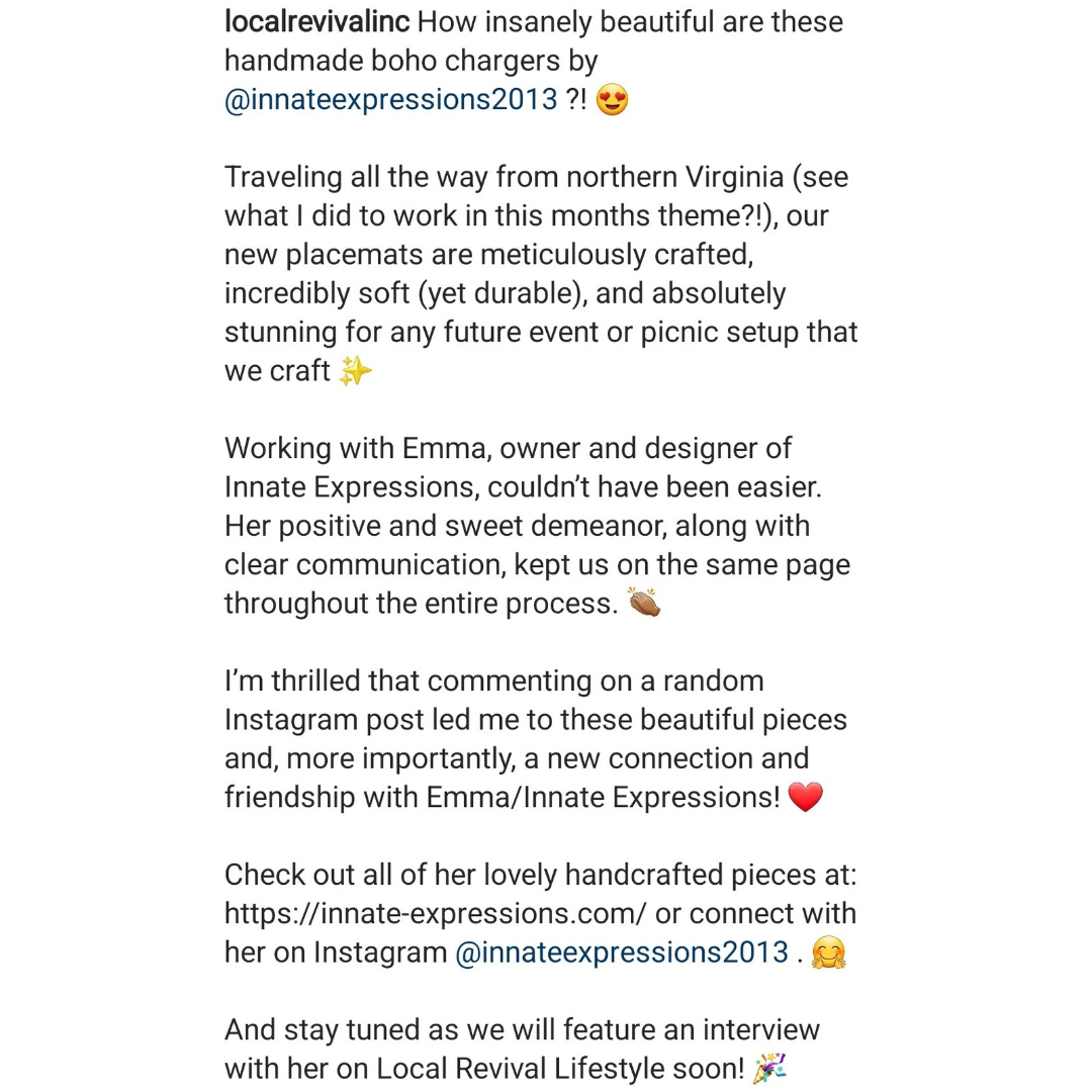 One set of 4 Boho Dinner Placemats - Mochaccino_Cotton/Polyester Yarn Blend