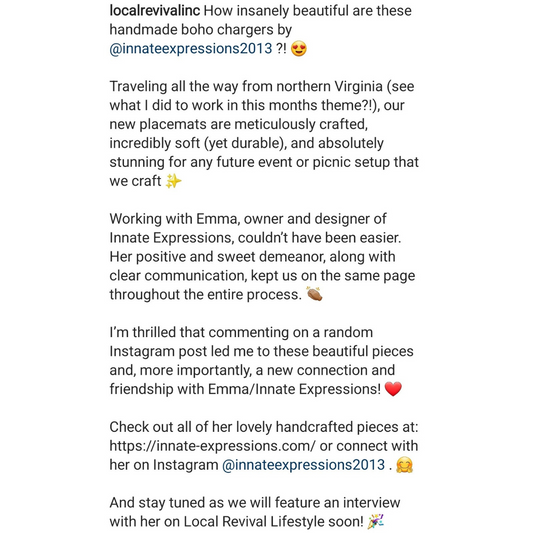 One set of 4 Boho Dinner Placemats - Mochaccino_Cotton/Polyester Yarn Blend