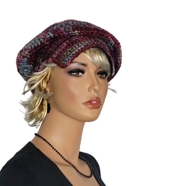 Tam/Newsboy Hat in Arlequin Tibet - Made to Order