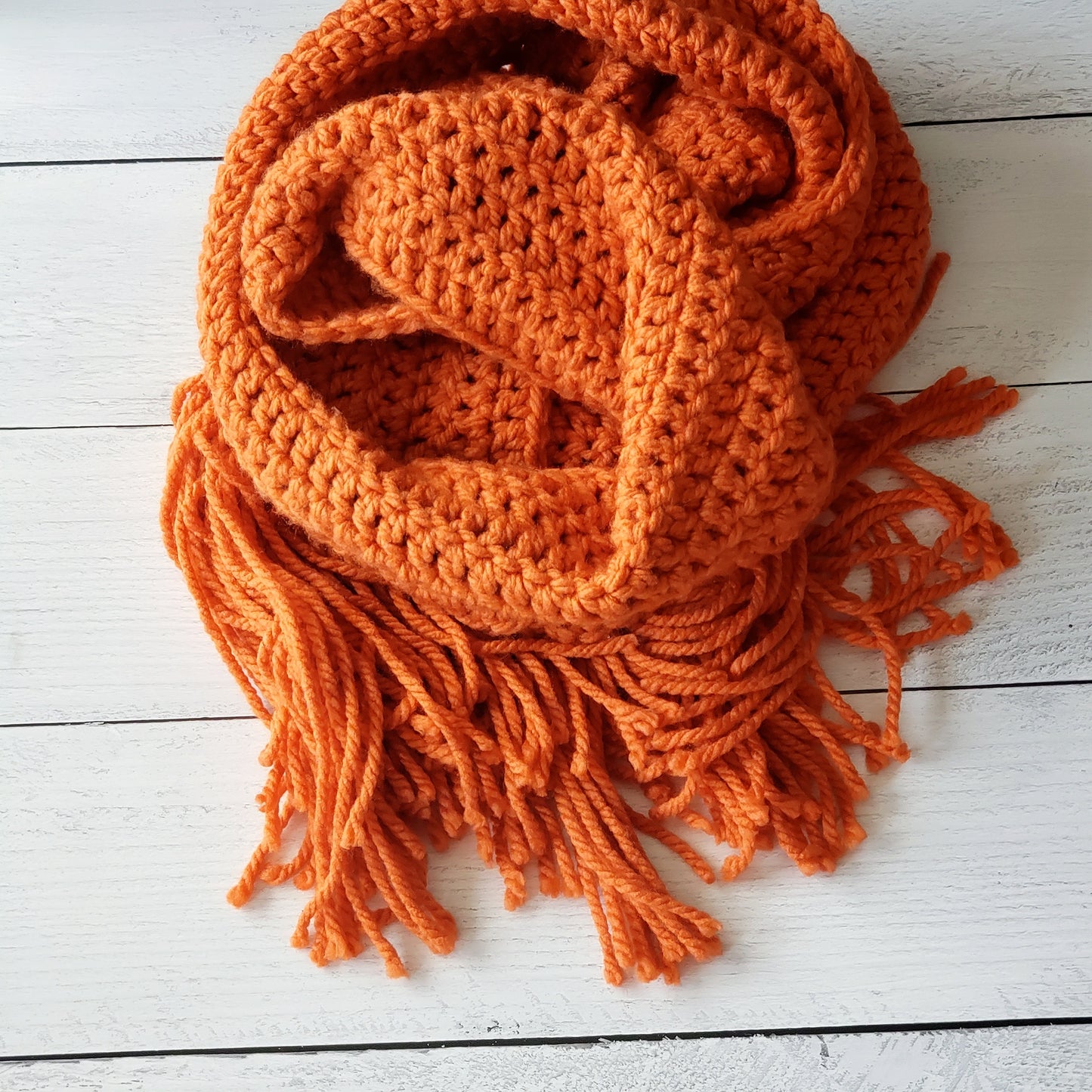 Cold Weather Scarf for Her - Pumpkin