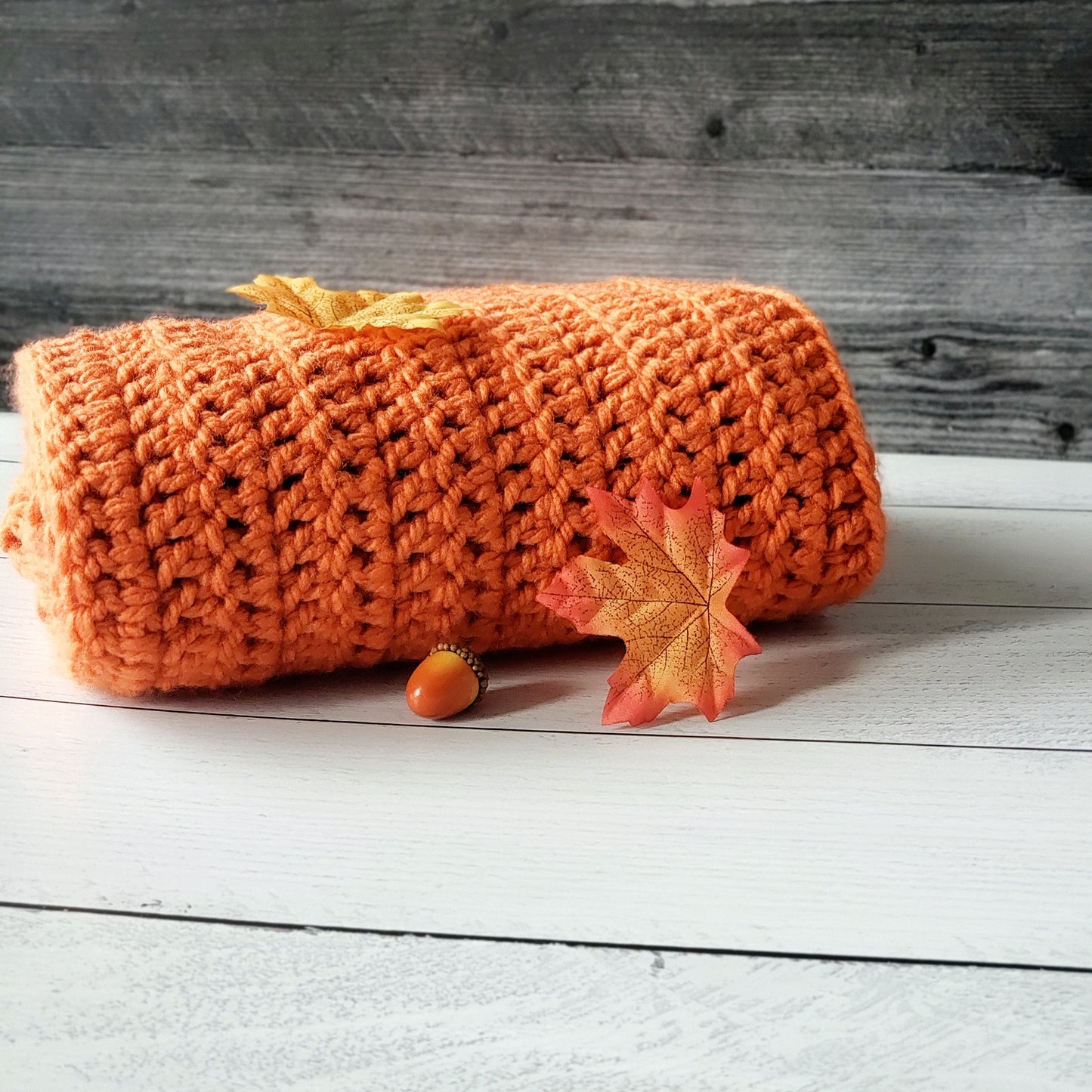 Cold Weather Scarf for Her - Pumpkin