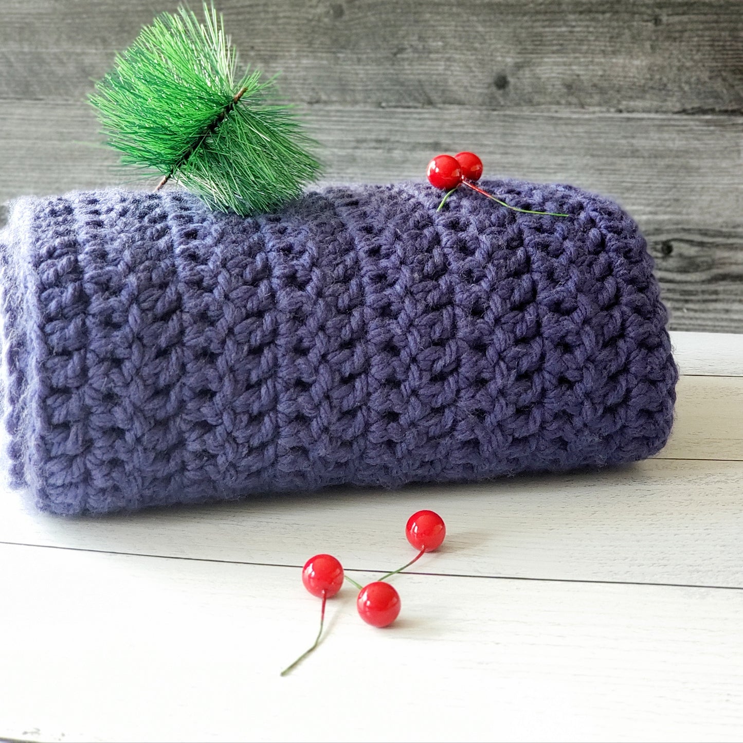 Cold Weather Scarf for Her - Navy Blue
