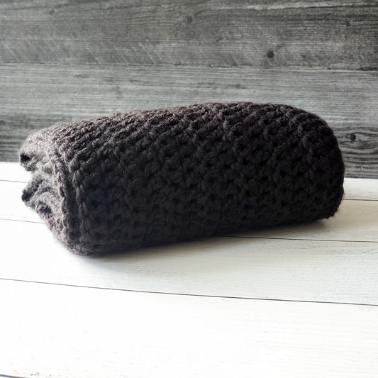 Cold Weather Scarf for Her - Black