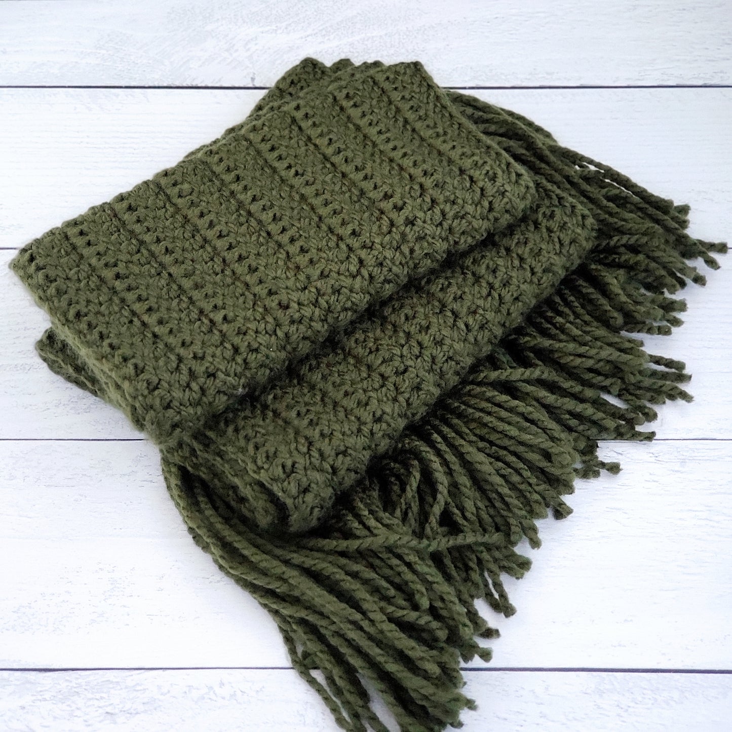 Reserved for Kami A - Everyday Scarf for Her in After Dark (Green)