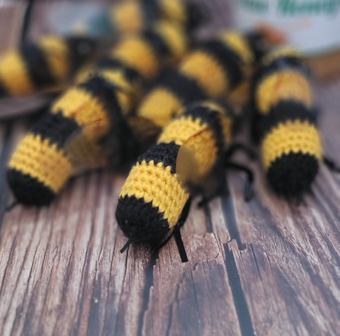 Bespoke Order Part 2 of 2 - SEVEN out of a SET of 8 Bee Ornaments - Made to Order