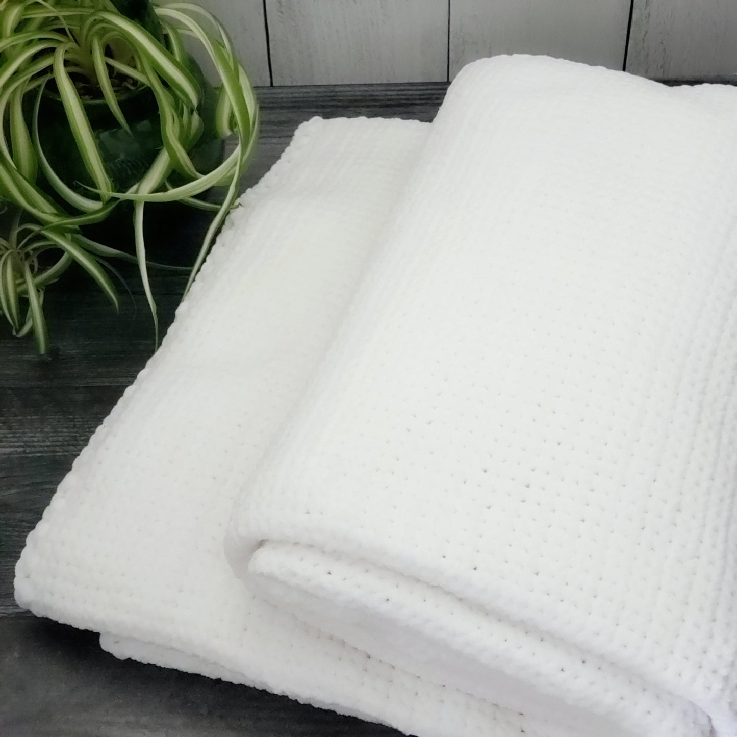 Lush Oversized Chenille Throw – White