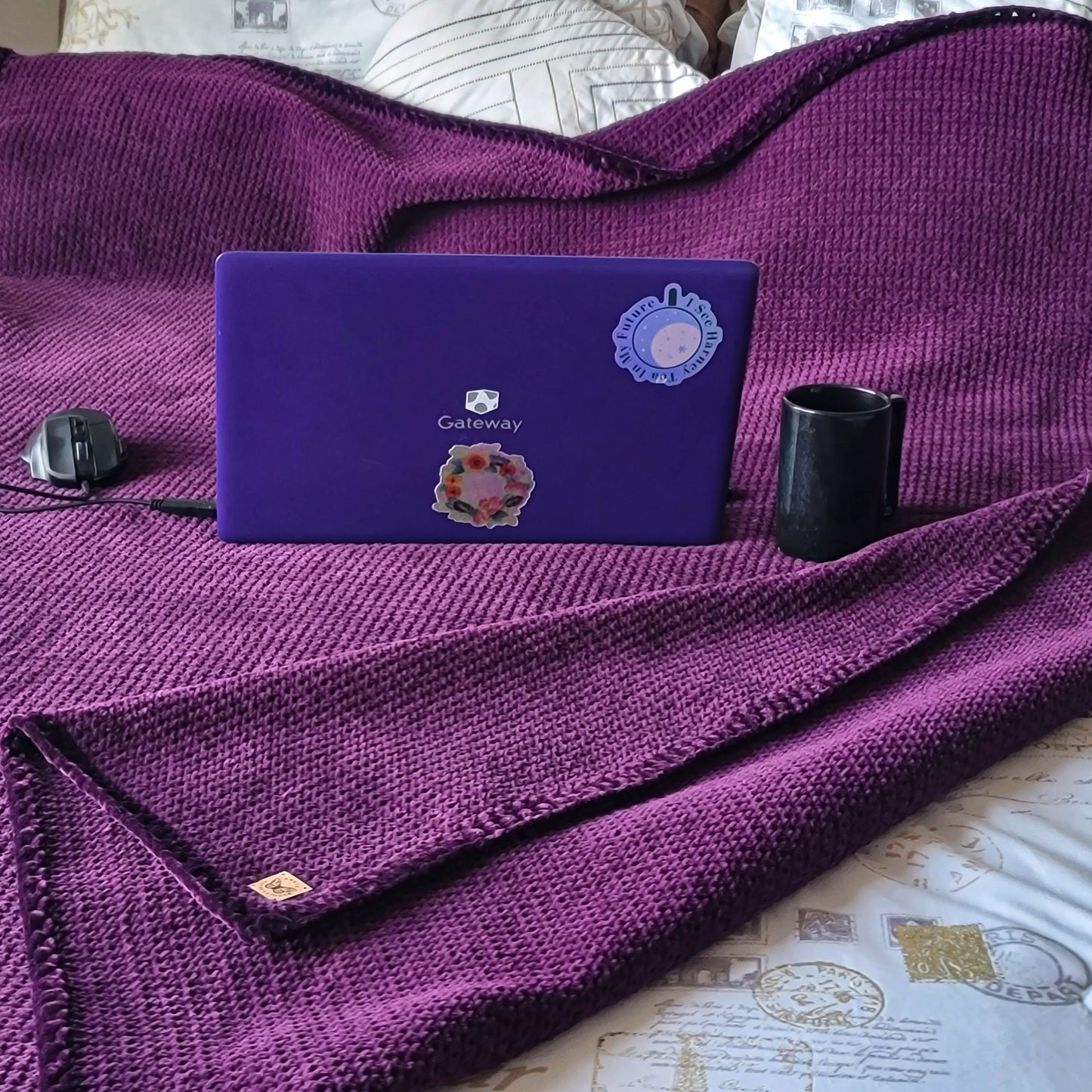 Lush Oversized Chenille Throw – Eggplant