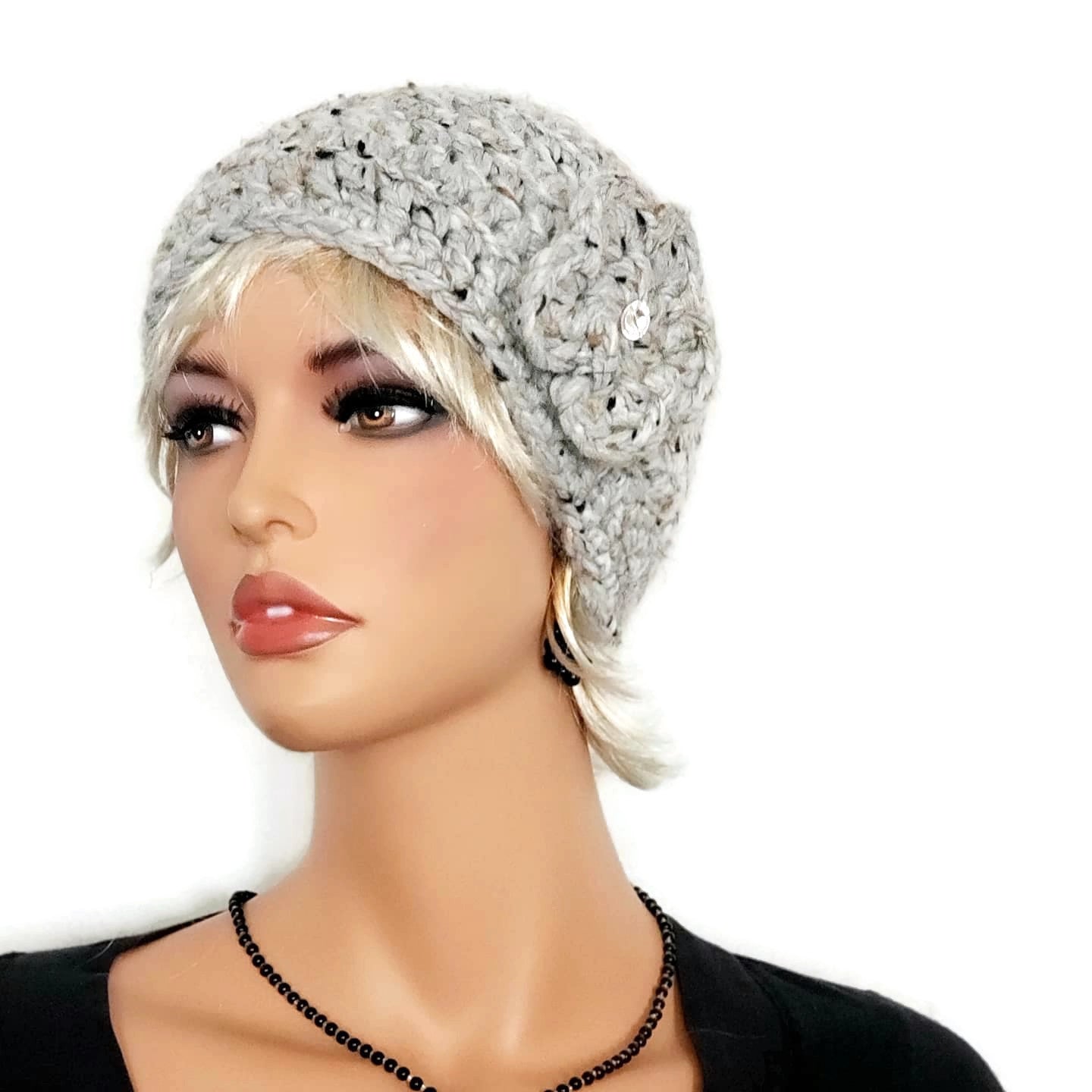 Signature Headband/Earwarmer for Her - Grey Marble