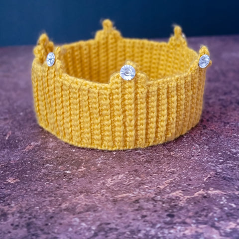 Bespoke Order: Custom Crocheted Crown with Swarovski Crystals - Baby/Toddler Size