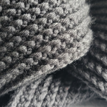 100% Merino Wool Scarf - Charcoal Gray