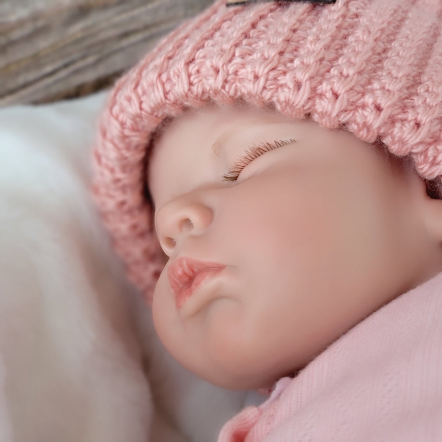 Bespoke Order: 'Peachy Swirl' Baby Gift Set - Booties & Beanie - 3 to 6 months - Made to Order