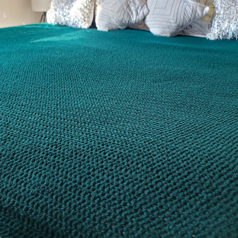 Bespoke Order - Everyday Throw - in Hunter Green- Made to Order