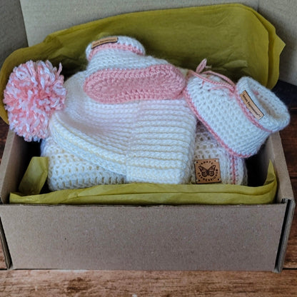 Bespoke Order: The 'Vintage Rose & Cream' Baby Gift Set - Made to Order - 3 to 6 months
