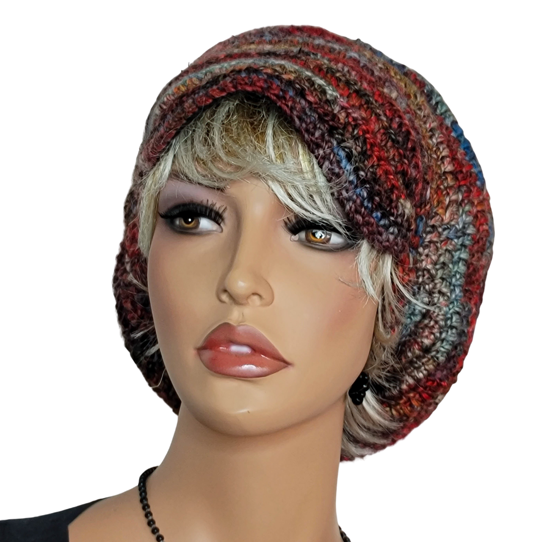 Tam/Newsboy Hat in Arlequin Mongolie - Made to Order