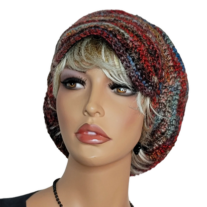 Tam/Newsboy Hat in Arlequin Mongolie - Made to Order