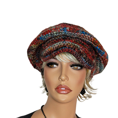 Tam/Newsboy Hat in Arlequin Mongolie - Made to Order