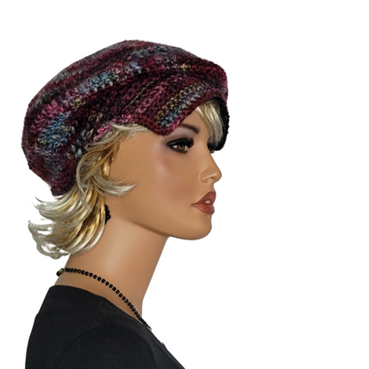 Tam/Newsboy Hat in Arlequin Tibet - Made to Order