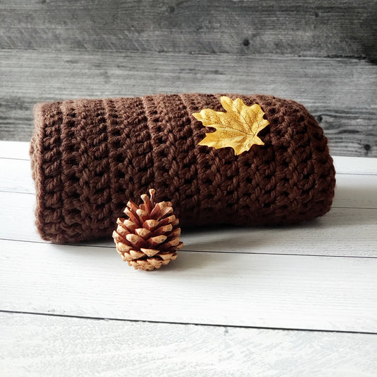 Cold Weather Scarf for Her - Chocolate Brown