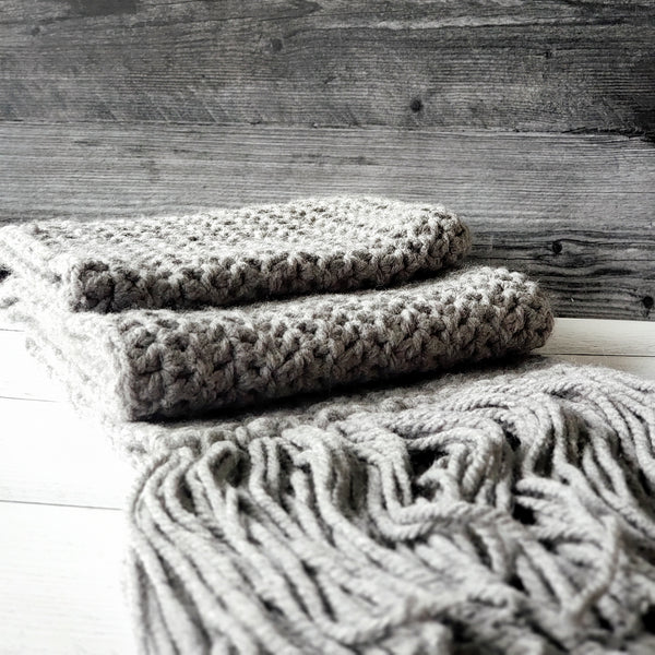 Cold Weather Scarf for Her - Heather Gray
