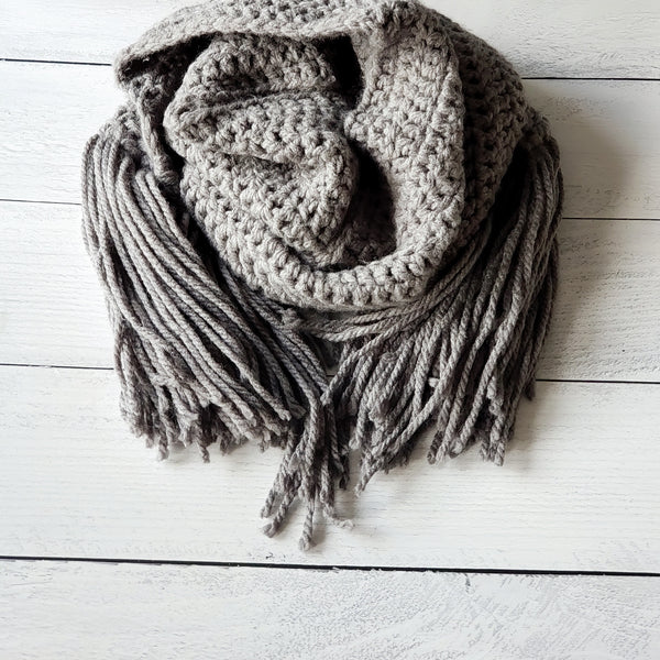 Cold Weather Scarf for Her - Heather Gray