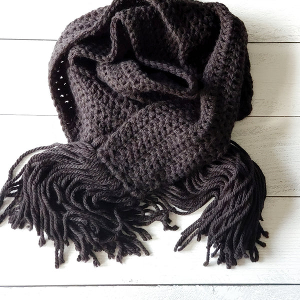 Cold Weather Scarf for Her - Black