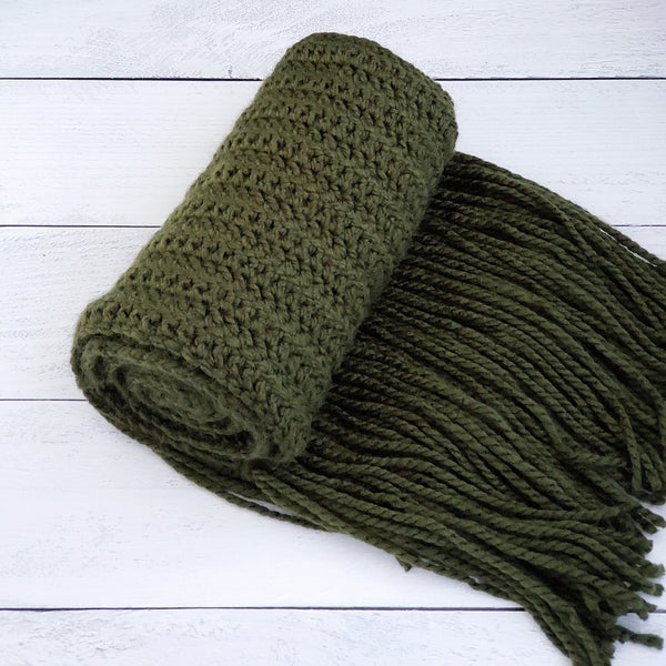 Reserved for Kami A - Everyday Scarf for Her in After Dark (Green)