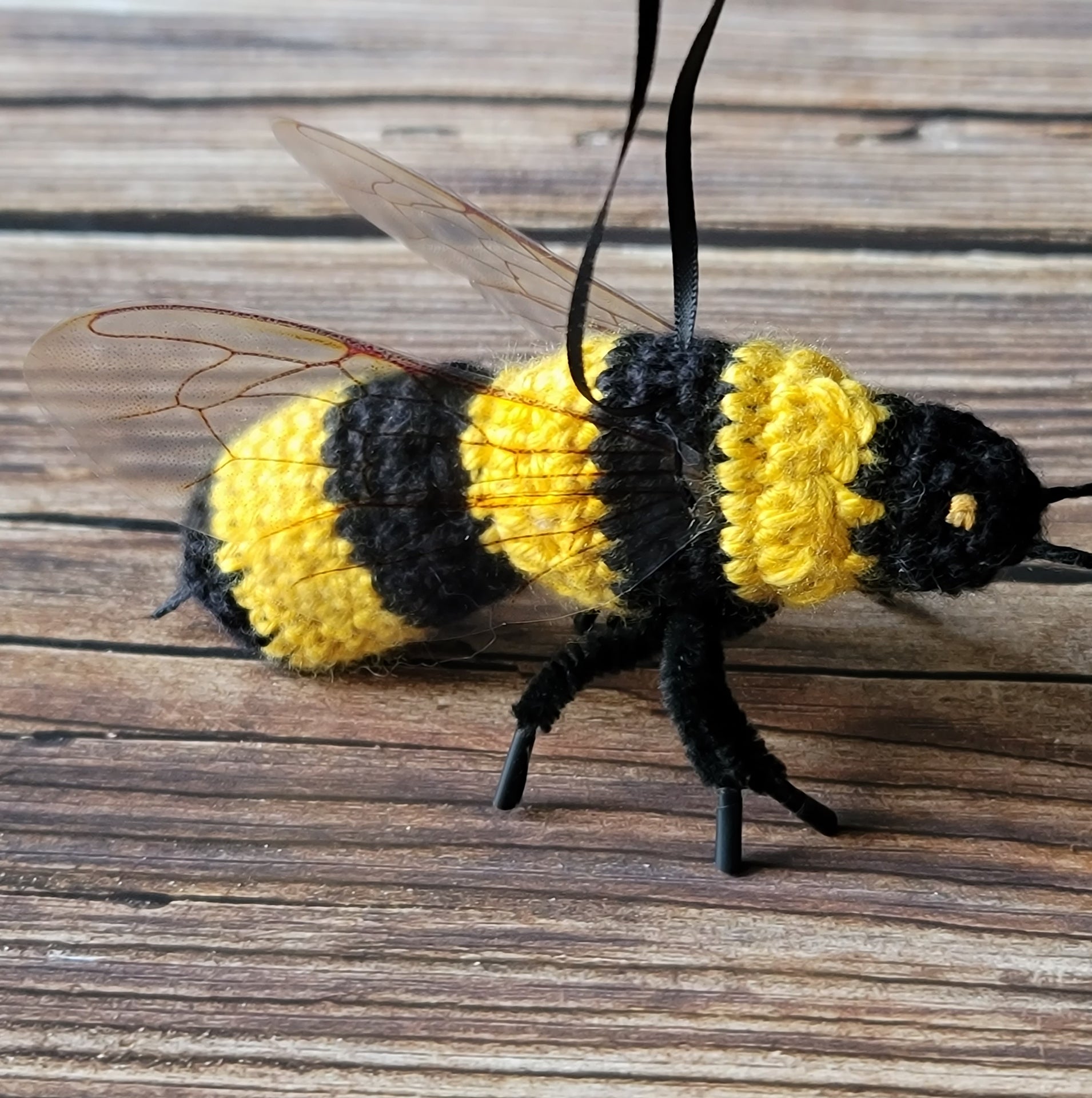 Bespoke Order Part 1 of 2 - ONE out of Set of 8 Bee Ornaments - Made to Order