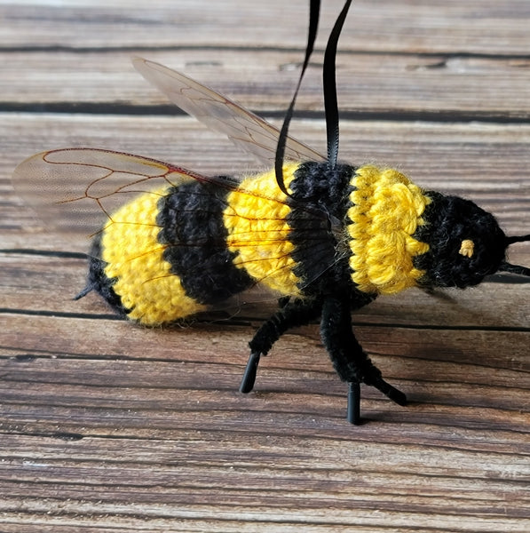 Bespoke Order Part 2 of 2 - SEVEN out of a SET of 8 Bee Ornaments - Made to Order