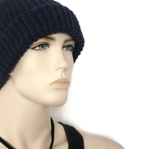 Classic Beanie for Him in Navy Blue